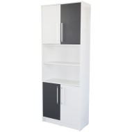 Dulap Iris 4 usi alb cu gri Dulap Iris 4 usi alb cu gri